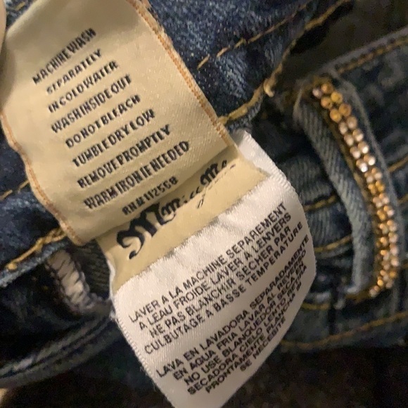 Miss Me Gold Digger Boot Cut Jeans JP5023-6 boot embellished‎ rhinestone size 28 - Picture 13 of 16